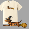 Wirehair Dachshund Flying Broom